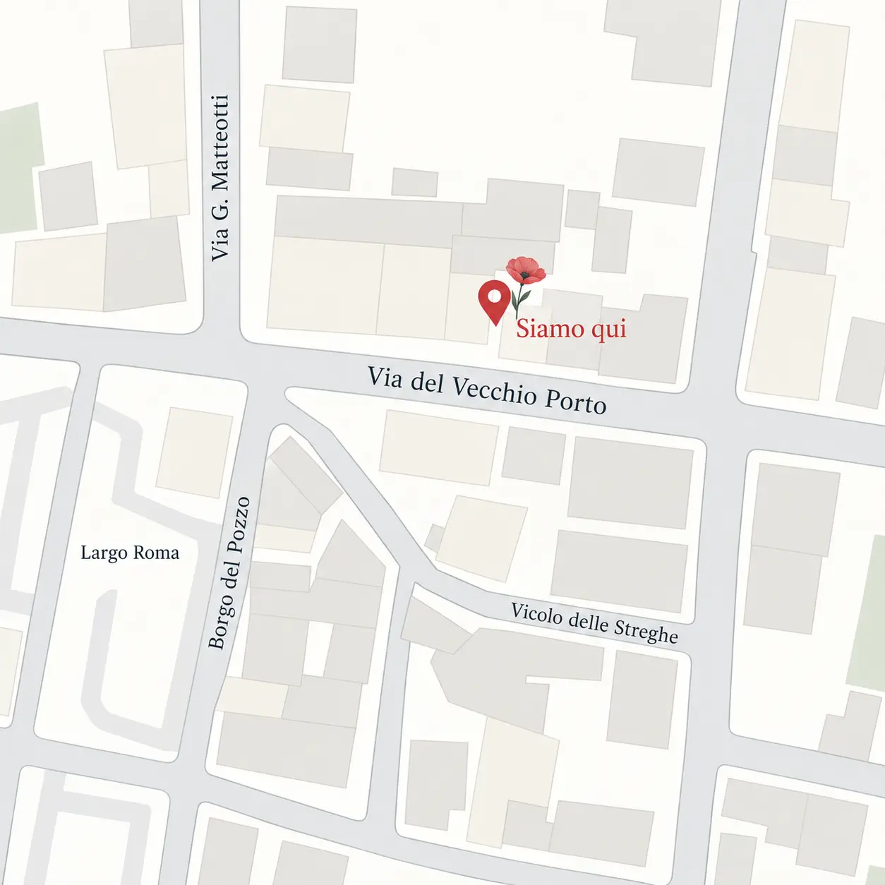 Mappa di Bientina con Papaveri e Cipria in Via del Vecchio Porto 5